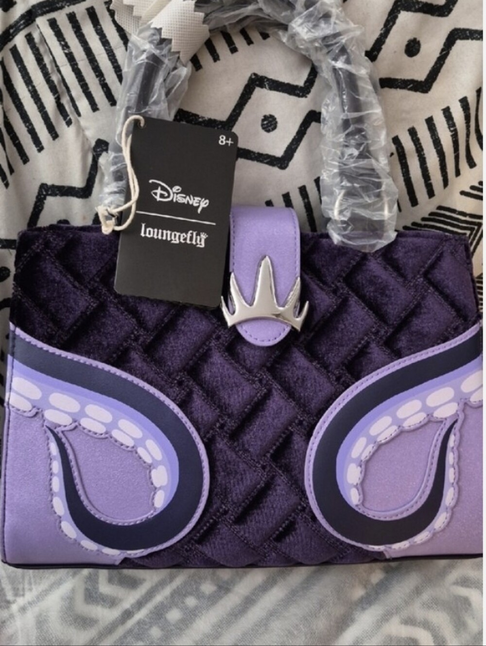 Loungefly Disney The Little Mermaid Ursula Velvet Convertible Handbag